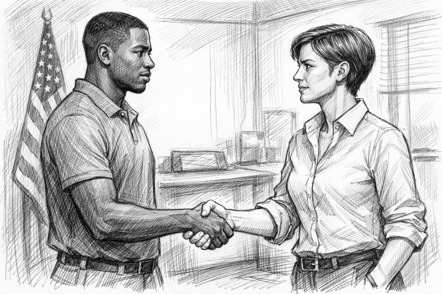 A veteran business owner meeting with a wellness coach